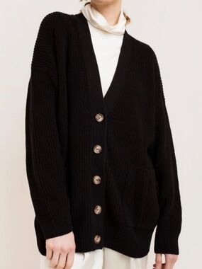 Paper Label Natalie Cardigan Black Size M – NWOT
